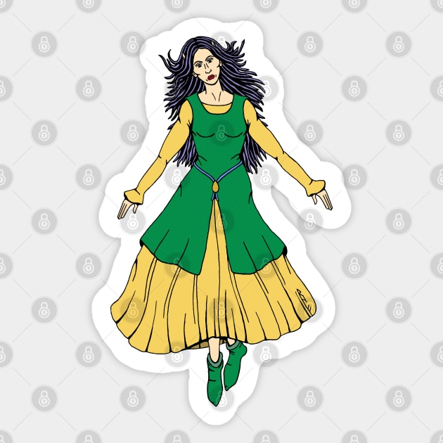 Fairy Mistress Leanan Sidhe Sticker by AzureLionProductions